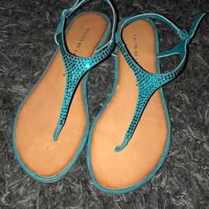 Teal sandals